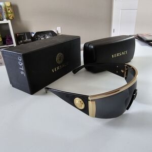 Versace black and gold sunglasses
